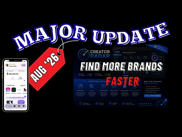 Creator Radar JUST Got a HUGE Update! Find More Trybe Brands & Make More Money 💰