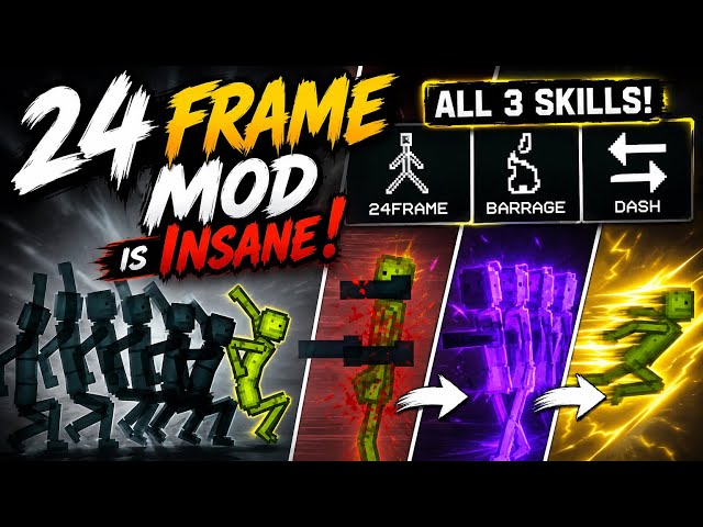 🔥 24 Frame Mod Is INSANE! All 3 Skills + Free Download | Melon Sandbox