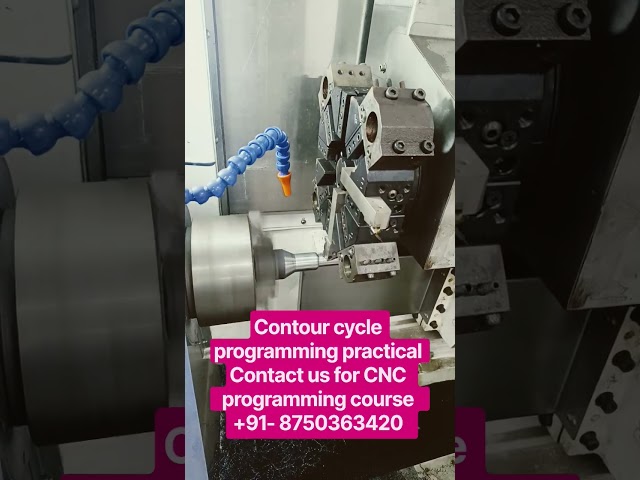 Contour cycle turning programming #828dsiemenscncprogramming #cncturninglathe #cncturningprogramming