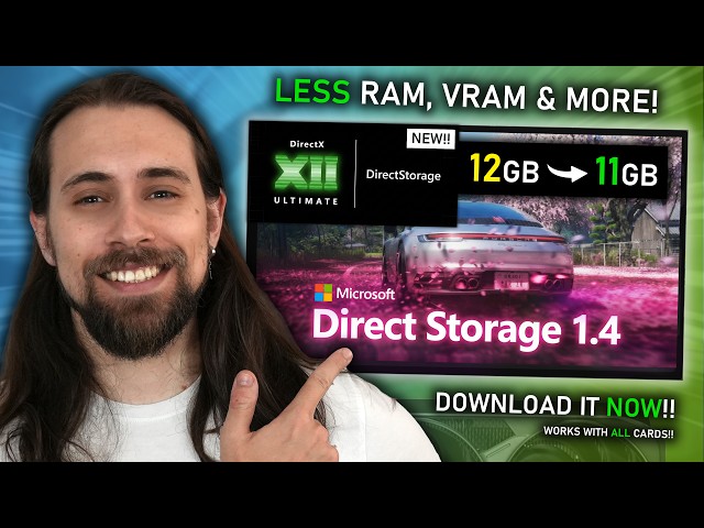 I just TESTED Direct Storage 1.4!! RAM, VRAM & Loading Times comparisons!!