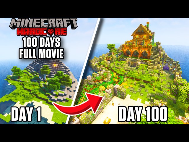 I Survived 100 Days on a DESERTED ISLAND in Minecraft Hardcore!!