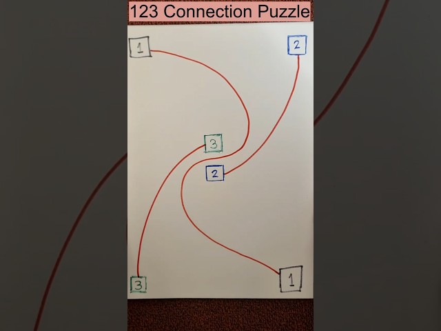 The Solution to the 1,2,3 Number Connection Puzzle #shorts