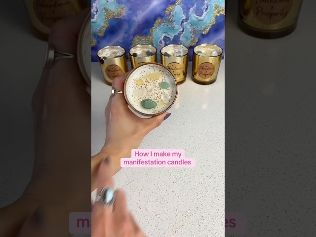 Manifestation candles-abundance & prosperity. Link in description 💫 #candles #crystals #manifesting