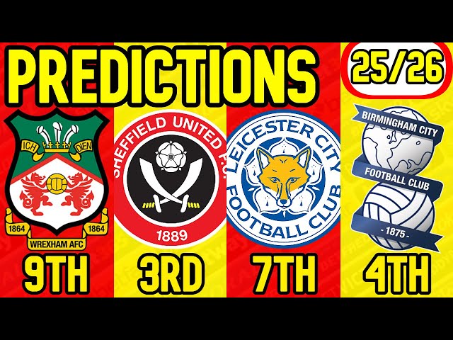 BOOKIES EARLY 25/26 CHAMPIONSHIP PREDICTIONS