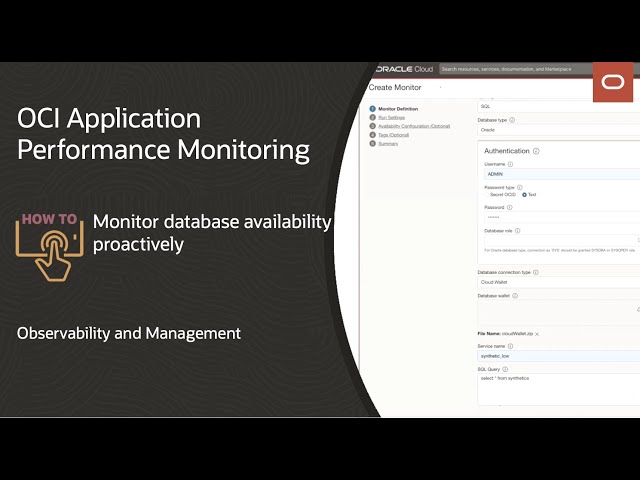 OCI Application Performance Monitoring: How to monitor database availability proactively