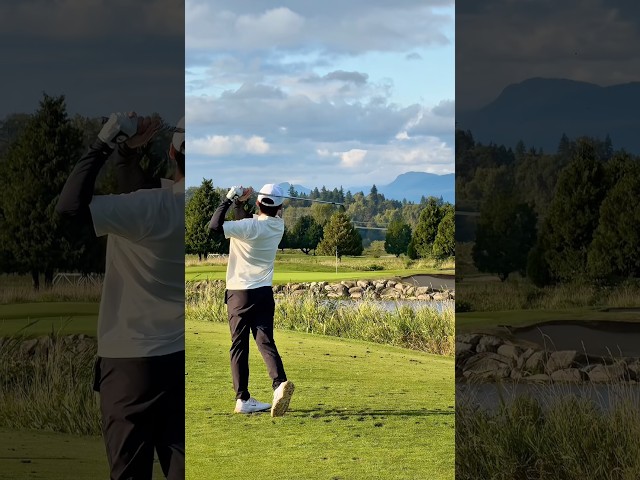 Smooth 9 to island green 🏝️🏌🏻      #golf #golfswing #golfshorts #golfvibes #golflife #progolfer