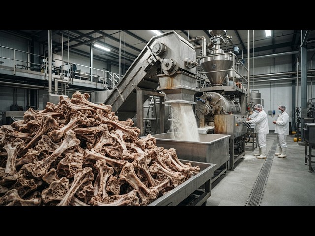 How Cow Bones Become Gelatin Powder | Modern Factory