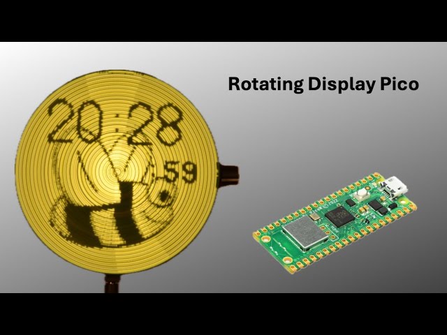 Rotating Display pico - how to make a POV display controlled by a Raspberry Pi Pico. DIY.