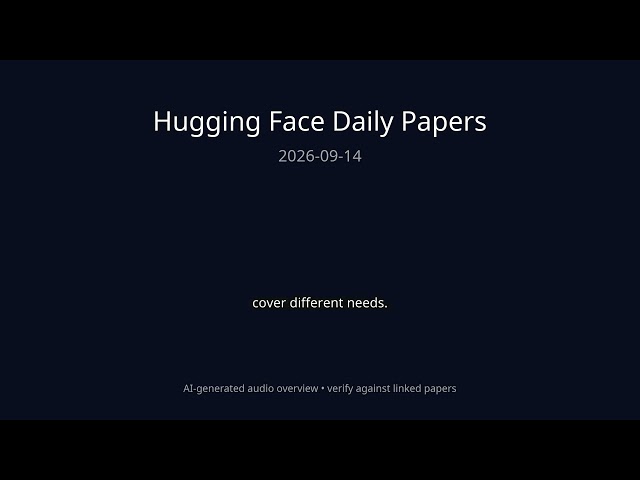 Hugging Face Daily Papers — 2026-09-14