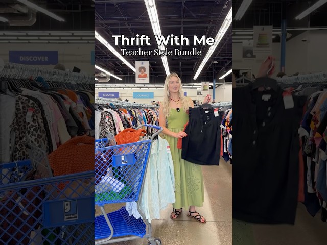 thrifting a local teacher a new wardrobe for the new school year 🍎📚🛒