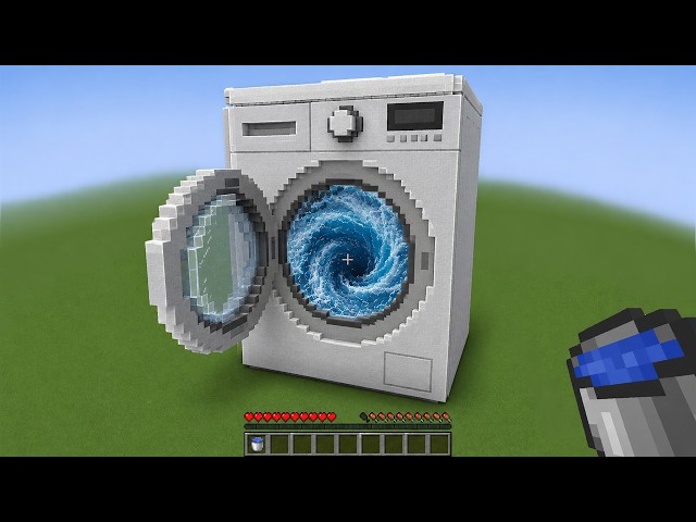 Realistic Water vs Washing Machine (what will happen?) - Minecraft Compilation