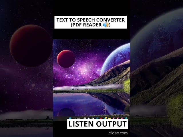Python PDF Reader: Listen to Your PDFs with the Text-to-Speech Conversion Feature