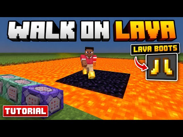 How to Make LAVA BOOTS in Minecraft Bedrock! 🔥 | Command Block Tutorial