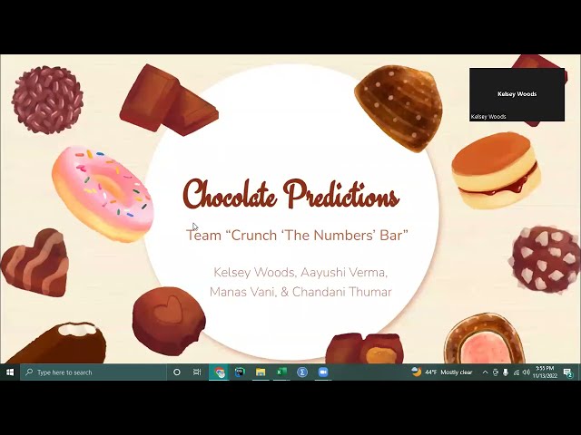 Hackathon - Team "Crunch 'The Numbers' Bar" Final Presentation