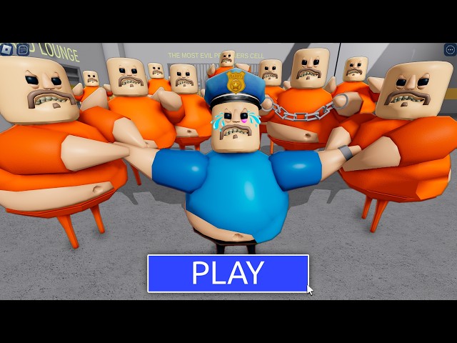 POLICE BARRY NEEDS HELP! PRISONERS ATACK? OBBY ROBLOX #roblox #obby