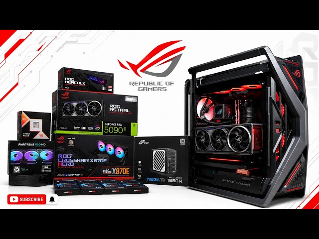 DREAM ASUS ROG ASTRAL RTX 5090D GAMING PC BUILD | RYZEN 9 9950X3D | ASUS ROG Hyperion GR701 