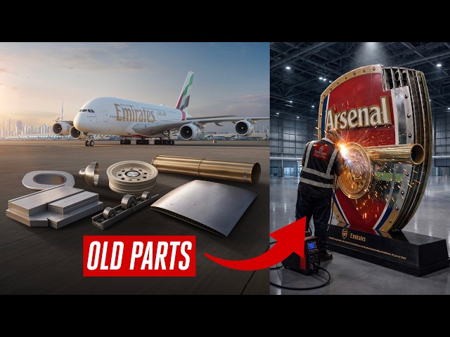 We Built the Arsenal Crest From Retired Aircraft Parts | Emirates