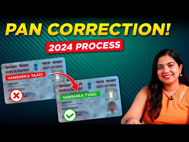PAN Card correction online 2024| How to change name, DOB, father name, other details in PAN Card ✅