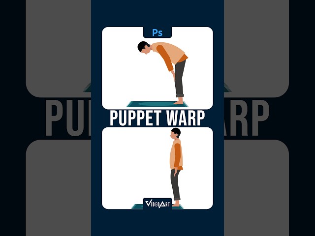 Puppet Warp in Photoshop I How to Fix Bending Characters #087