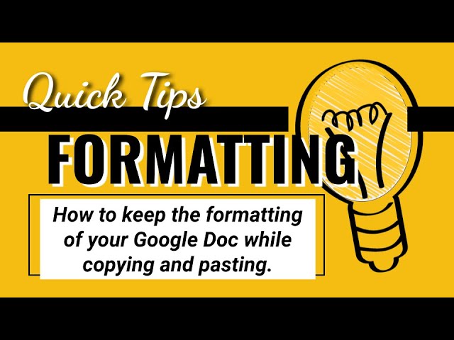 How to Keep Your Formatting in Google Docs | Avoid Losing Format with Paste Without Formatting