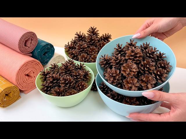 Don't throw away Plastic bowls!😍 Look what I Made using Pinecones! 🌲DIY