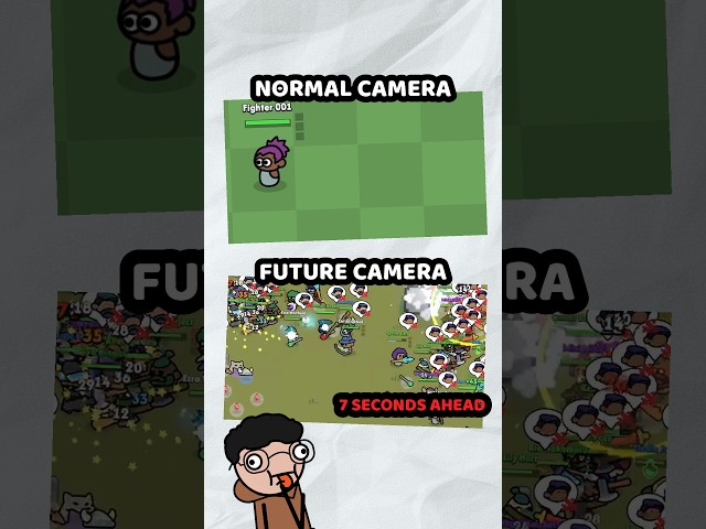 MY GAME'S CAMERA CAN SEE THE FUTURE !! | 100 AI Battle Royale #shorts