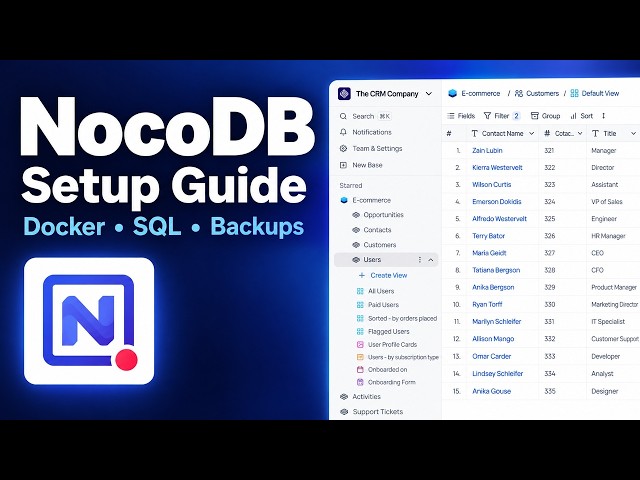 NocoDB Setup Guide: Docker Compose, SQL Connections and Database Backups