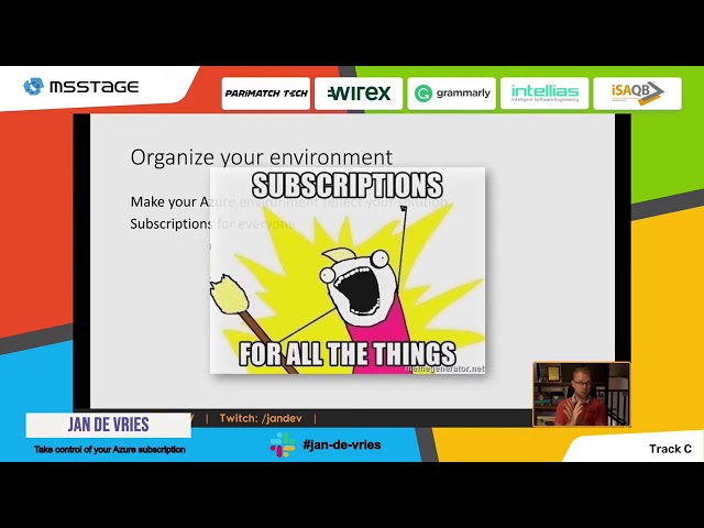 Jan de Vries | Take control of your Azure subscription
