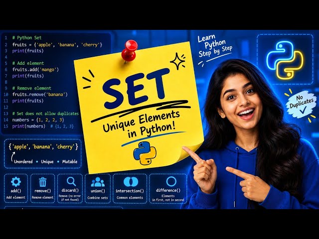 Python Sets Explained from Scratch | Complete Beginner Tutorial 🐍