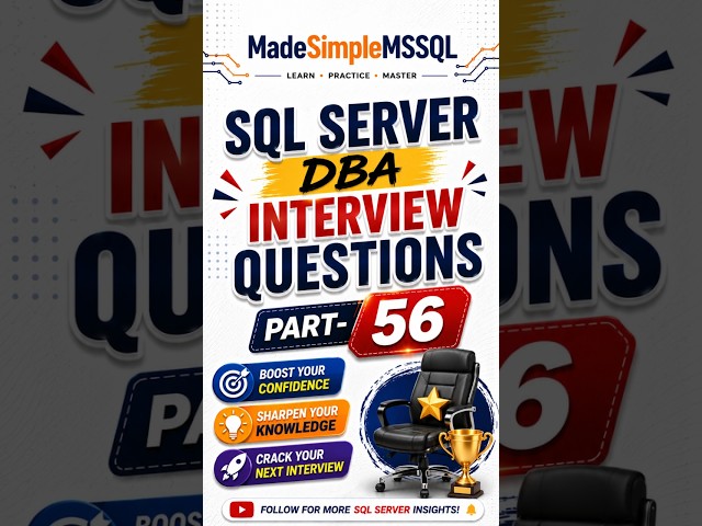 SQL Server Interview Questions | #learnsql #sql #viral | @MadeSimpleMSSQL