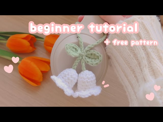 crochet lily of the valley ♡ headphone accessory | crochet for beginner | EASY & QUICK CROCHET