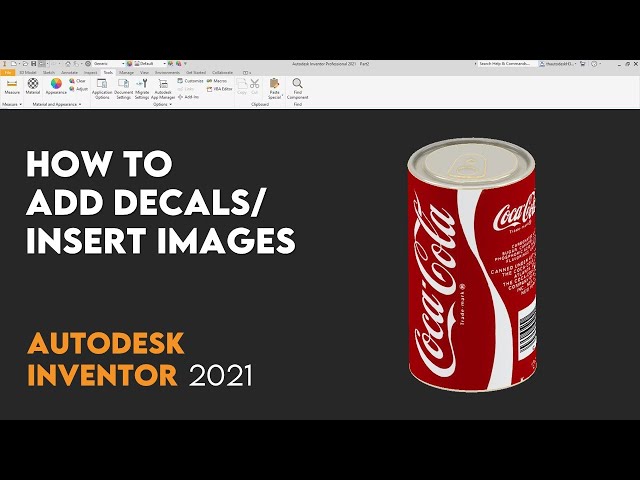 How to Insert Decals/ Images | Autodesk Inventor 2021 | Tutorial