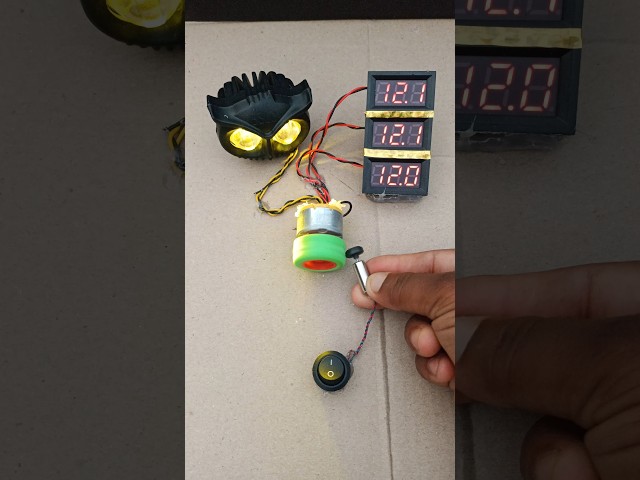 DIY Project: Drone Motor Spins 775 DC Generator ⚡ → 30 Green LEDs 💚 | Voltage Test