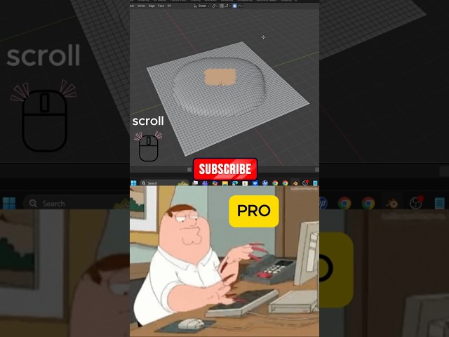 Noob vs Pro: Proportional editing in Blender #b3d #blender #3d
