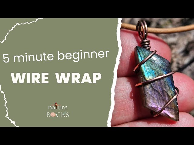 5-Minute Beginner Wire Wrapping Tutorial | Labradorite Stone with Copper Wire