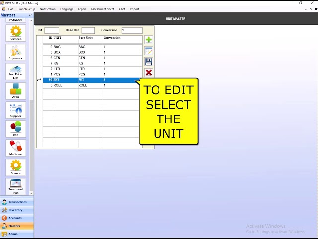 PROMED - How to Add a New Unit.