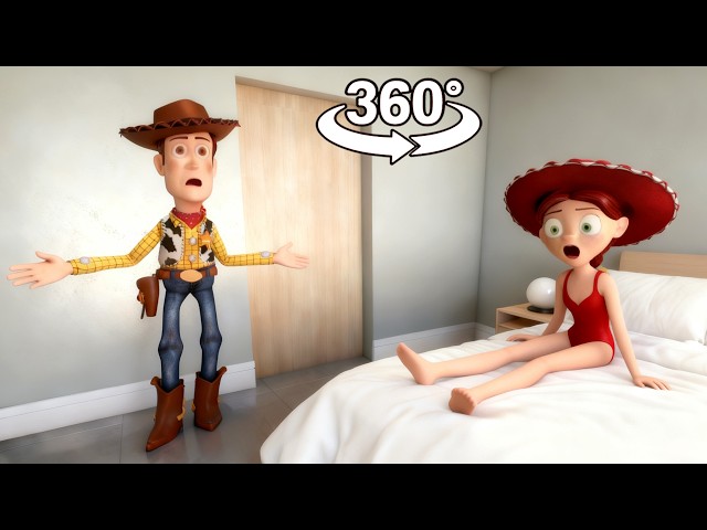 Woody Caught Me in Bed with Jessie In Villa Real Life! 😱 | Toy Story 5 360° VR 4K