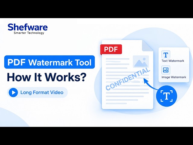Shefware PDF Watermark Tool: How It Works | Add Watermarks to PDF Easily #PDFWatermark #Shefware