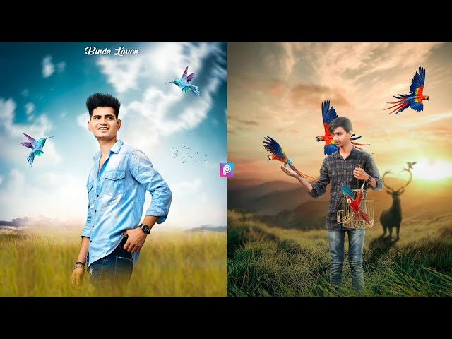 Birds Lover Concept Manipulation Photo Editing Tutorial in PicsArt - Lightroom Mobile - KR Editing