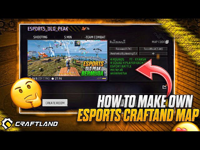 HOW TO MAKE OWN ESPORTS CRAFTLAND MAP  VIDEO TUTORIAL FOR CRAFTLAND 🤯 | AFTER UPDATE OB53