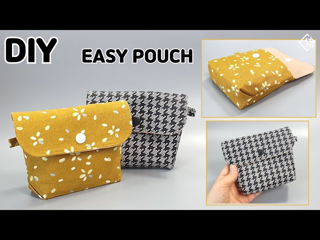DIY MINI POUCH / Make a non zippered pouch / easy sewing tutorial [Tendersmile Handmade]