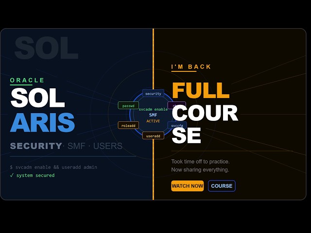 Oracle Solaris Tutorial: Security Hardening, SMF Commands & User Management