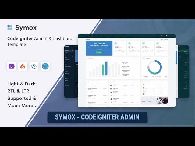 Symox CodeIgniter Admin Template Review - Bootstrap 5 Dashboard