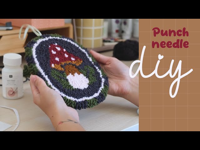 Punch needle vlog - A simple and cozy autumn DIY project