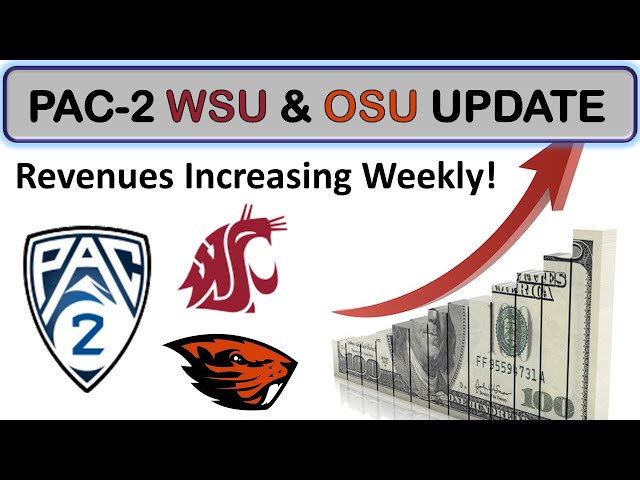 PAC-12 Revenues Increase Dramatically in Just ONE WEEK! - Oregon State and Washington State UPDATE