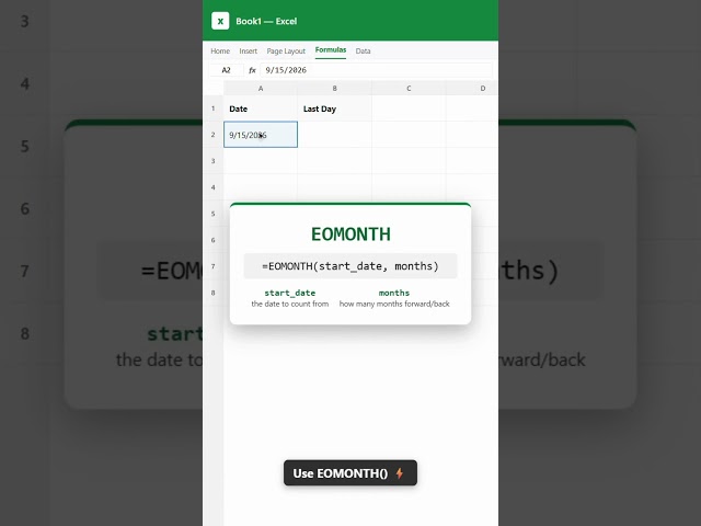 Find the Last Day of Any Month in Excel 🤯