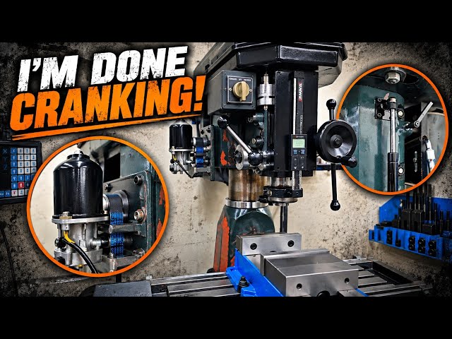 Round Column Mill Upgrades Part 1 | Powered Head And Gas Spring