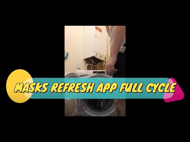 Candy Washing Machine MASKS REFRESH App Full Cycle
