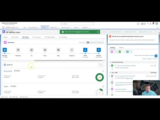 Sales Cloud and Financial Services Cloud(FSC) Demo for Wealth and Asset Management