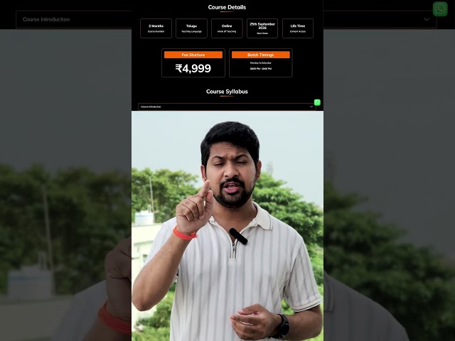 Full Stack Python with GenAi Live Classes in Telugu